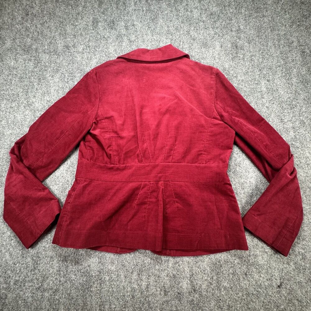 Halogen Women's Pink Corduroy Blazer Jacket Size L Cotton Stretch Career - Picture 11 of 12